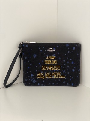 Coach Star Wars Clutch Purse Make-up Bag A Long Time Ago In A Galaxy Far Away