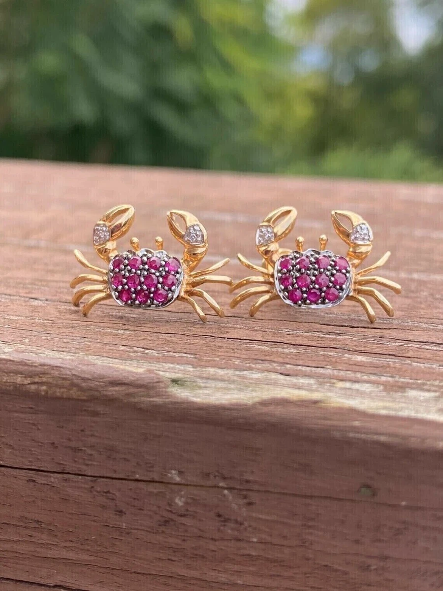 Crab online stud earrings