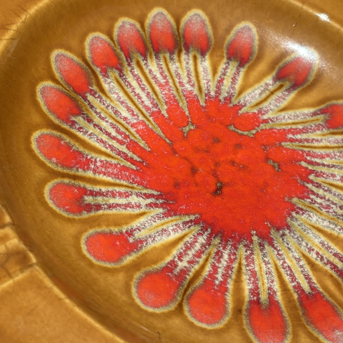 Vintage 60s/70s Large Ceramic Glazed Round Ashtray | eBay