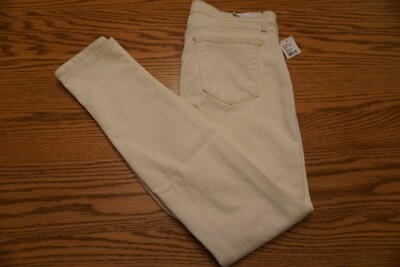 NWT WOMEN'S J BRAND JEANS Size 30 Super Skinny Mid Rise Destroyed Divo Ivory