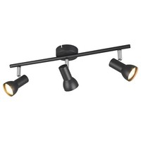 Reality Leuchten Cantar Strahler 3-Flammig Deckenlampe Schwarz Metall 45 X 15 Cm