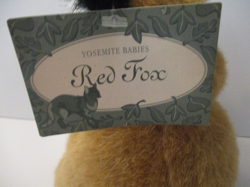 Yosemite Babies 7" Red Fox Plush Brown black baby stuffed Toy MINT - Picture 4 of 5