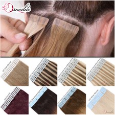 CLEARANCE Tape In Russian Remy 100 Human Hair Extensions Skin Weft Blonde THICK