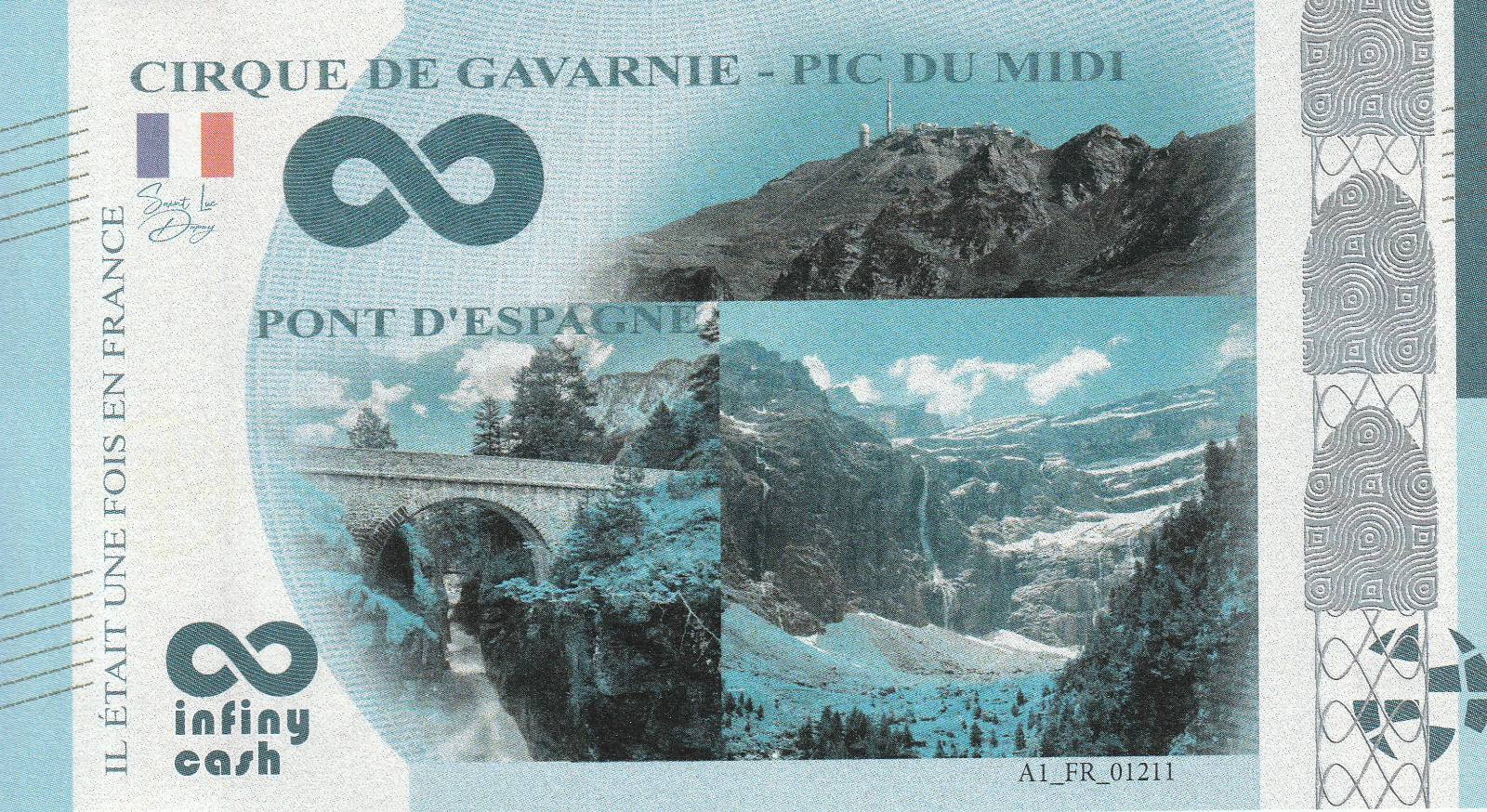Billete de recuerdo INFINY CASH = CIRQUE DE GAVARNIE - PIC DU MIDI = 2023 A1_FR