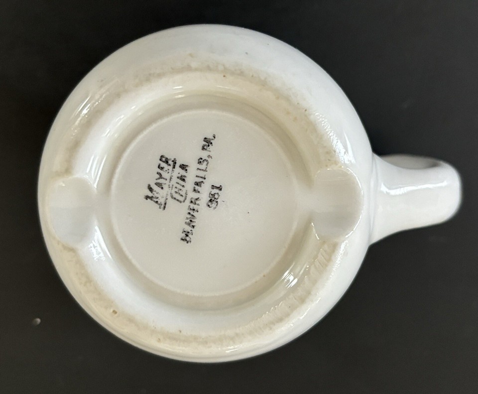 Vintage Original White Castle Small Ceramic Coffee Cup Mug Ash Tray