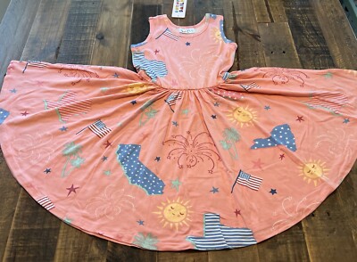 Dot Dot Smile size 3/4, 5/6, 7 or 8/10 girls tank twirl dress states new