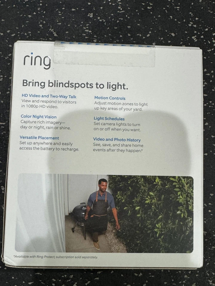 Ring Spotlight Cam Plus Battery Powered Outdoor Camera Lights and Siren White - Image 4 of 4