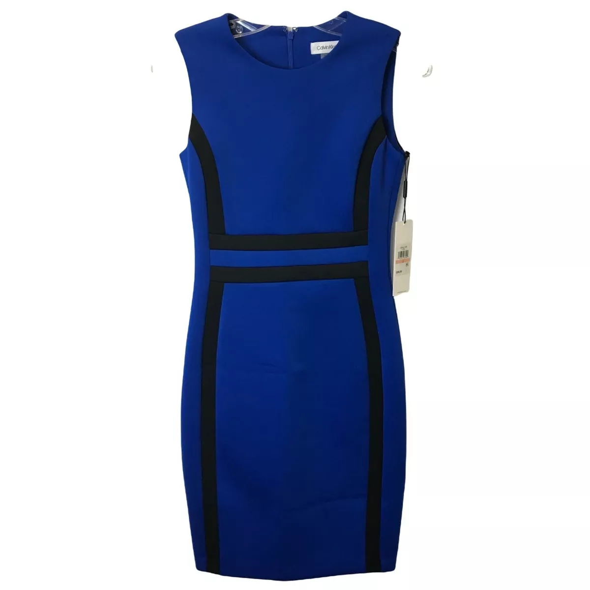 Calvin klein colorblock sleeveless sheath outlet dress