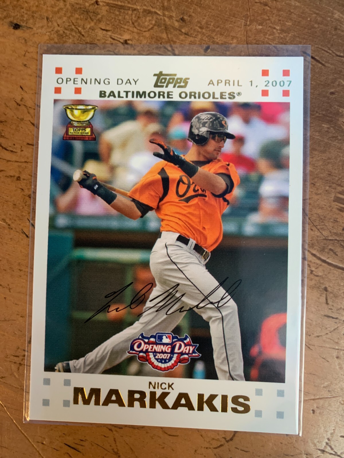 2007 Topps Opening Day Gold (#'d/2007)  ~~ #24 Nick Markakis