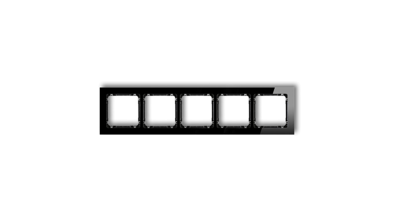 DECO Five-fold frame - glass effect (frame: black, bottom: black) black 1 /T2UK