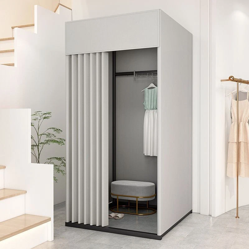 Clothing Store Fitting Room Privacy Protect Portable Dressing Room with Curtain - image 4 of 4
