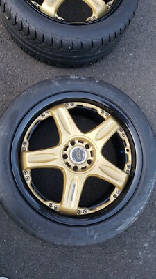 4 JDM AUTHENTIC RAYS VOLK GT-C 2 PIECE 5X100 17X8 +47 DISCONTINUED RARE