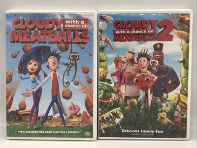 o'o'o . 2 DVDs . CLOUDY with a CHANCE of MEATBALLS 1 - and - 2
