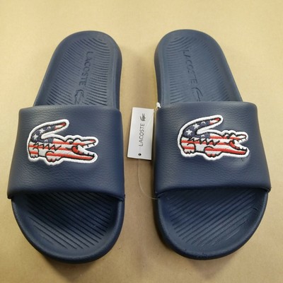 lacoste slides blue