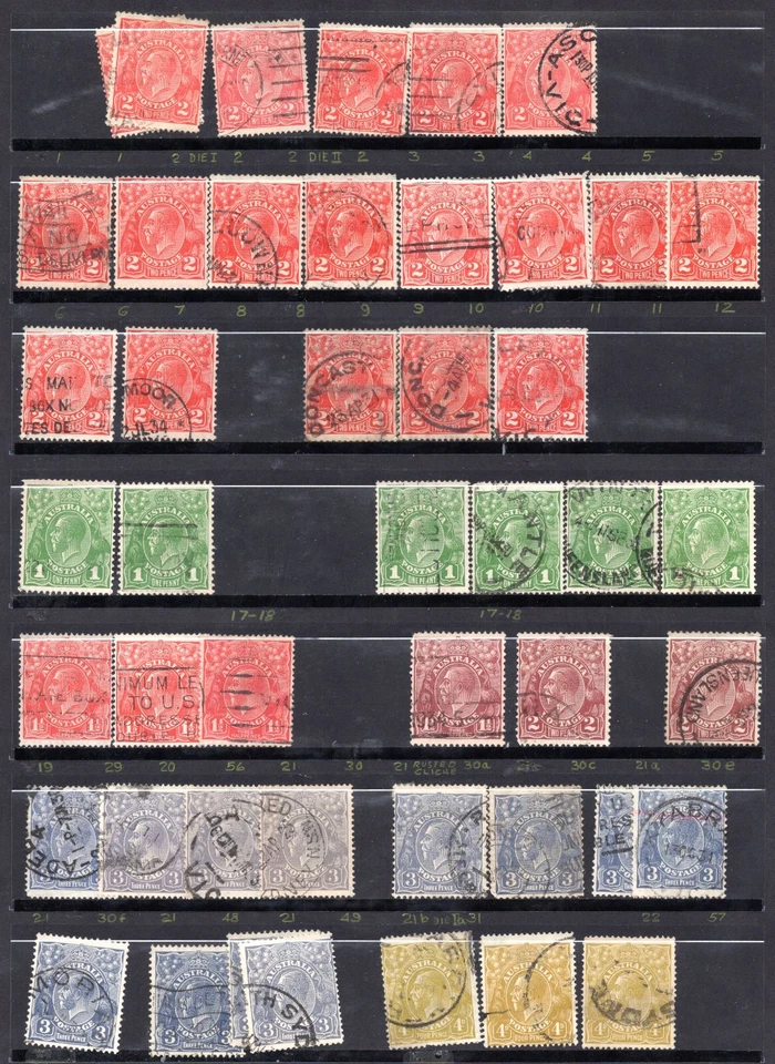 AUSTRALIA 1914-1940 COLECCIÓN DE 340 SELLOS EN SU MAYORÍA CLÁSICOS TEMPRANOS Y CANGUROS Foto 4 de 4