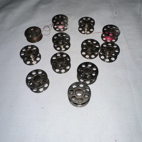Vintage Bobbins Sears? Kenmore? Pfaff? 11- 7 Hole + 1 - 1 Hole Sewing Bobbins - Picture 2 of 4