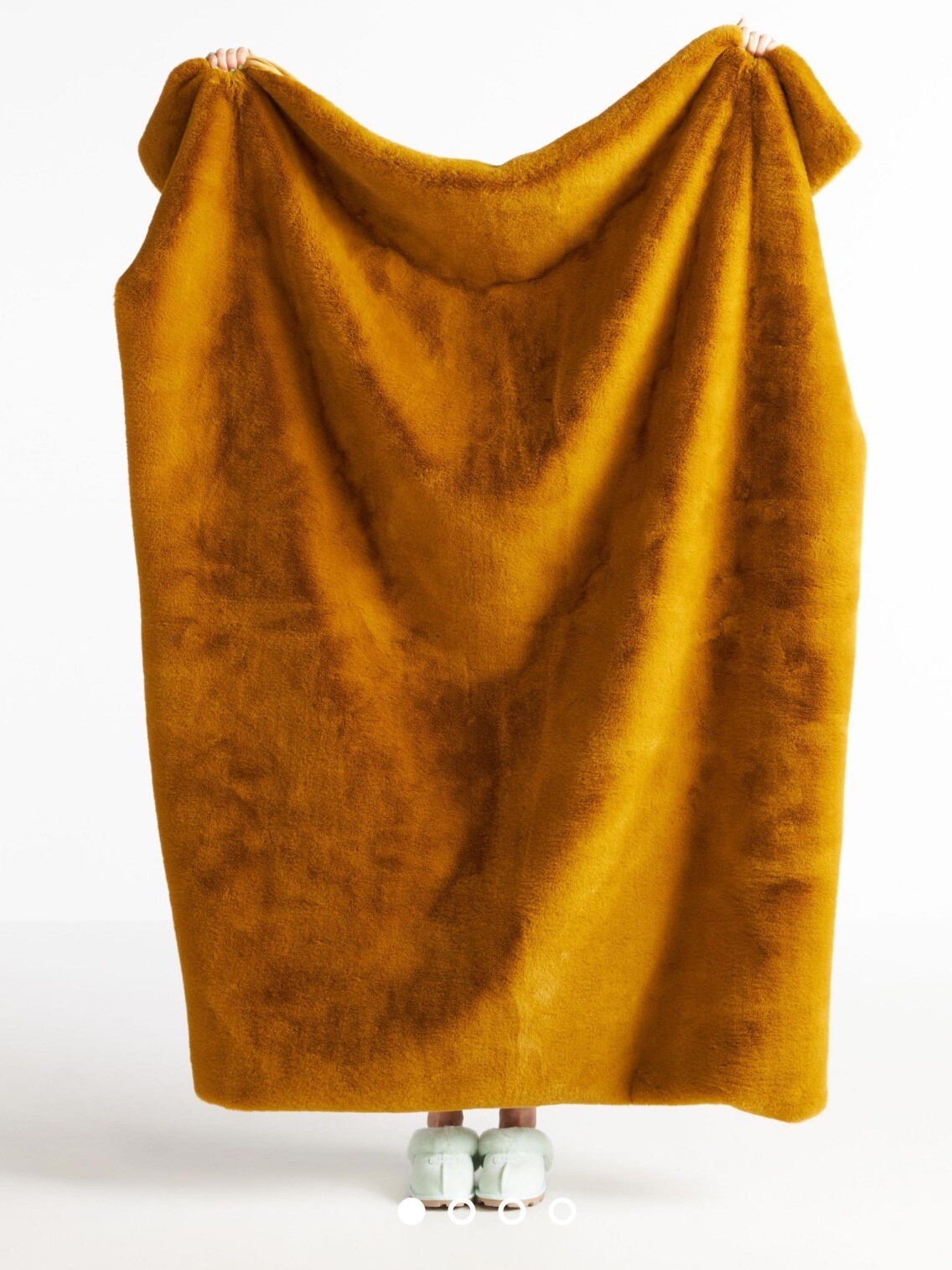 Anthropologie Sophie Faux Fur Throw Blanket eBay