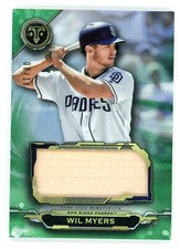 Wil Myers 2019 Topps Triple Threads Baseball Game Used Jumbo Bat Relic Green /18