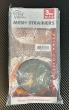 Chef Valley Mesh Strainers Stainless Steel 2.8"/3"/4" 3 Piece