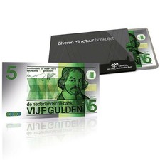 Silver Bar * Miniature 5 Gulden - Netherlands Silver - Banknote * NEW *