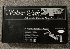 8  Two Handle Kitchen Faucet Stainless Steel 