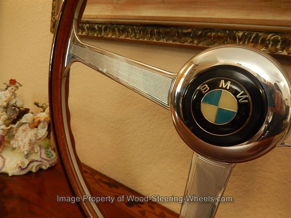 BMW E9 3.0 CSI - 3.0 CSL 2800 CS Wood Steering Wheel NARDI 41 cm BMW Horn Button - Image 2 of 4