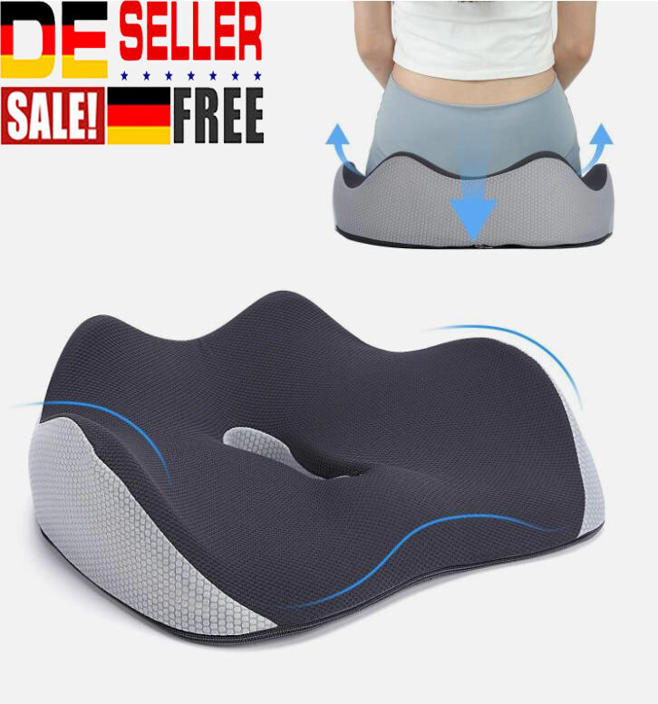 Memory Foam Sitzkissen für Auto Bürostuhl Ergonomisches Sitzkissen Orthopädisch