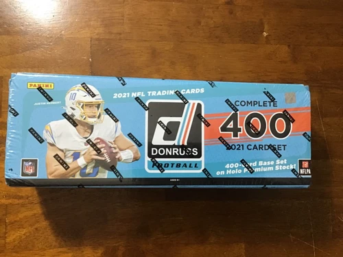 2021 Panini Donruss NFL Football Holo Premium Stock Complete Set Factory Sealed.