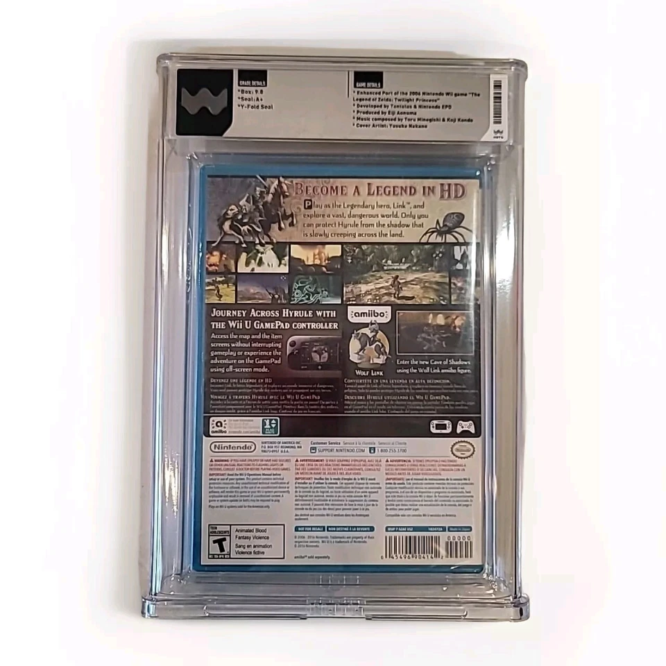 The Legend of Zelda Twilight Princess HD Nintendo Wii U Sealed Graded cgc 9.8 A+ - Image 2 of 2