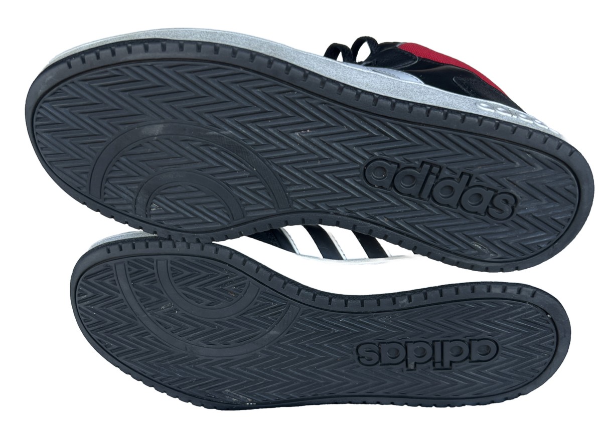 Size 7 - adidas Hoops 2.0 Mid Core Black Scarlet for sale