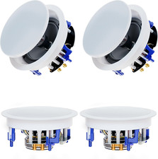 Bluetooth Ceiling Speakers 6.5'' 640W 2-Way Flush Mount 4 Pack for Home Theate