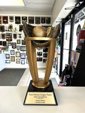 FANTASY BASEBALL TROPHY RESIN AWARD SMALL 7 1/2 " TALL FREE LETTERING P-TRC11 