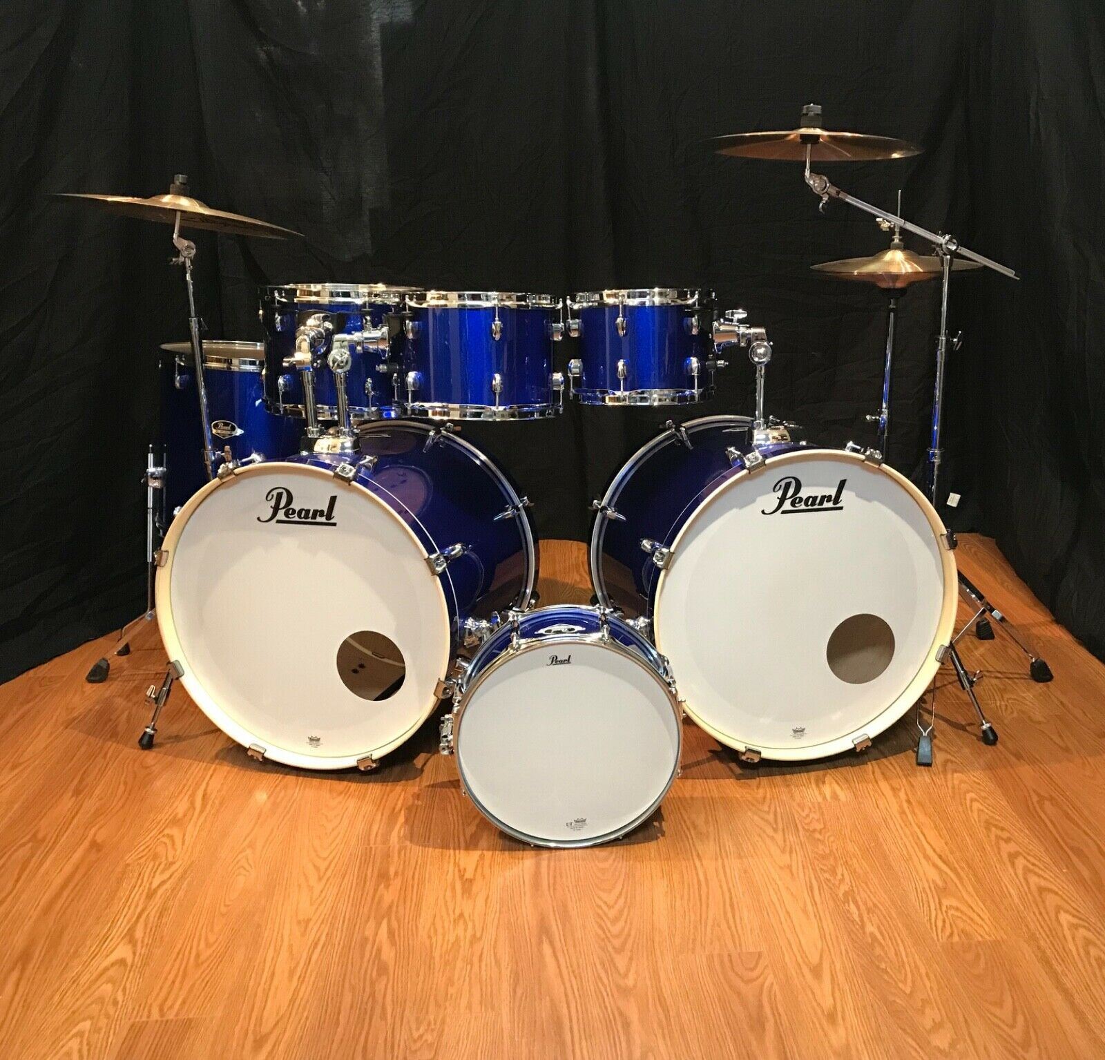 Pearl Export Drum Set 7 Piece Double Bass High Voltage BlueZildjian