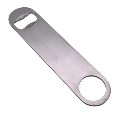Winco CO-301 Stainless Steel Flat Bottle Opener Bartender 7-Inch, Pack of 2