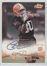 2012 Topps Prime Copper Rainbow Rookie 21/25 Travis Benjamin #141 Auto 02v3
