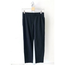 J. JILL 4 Cotton Stretch Flat Front Straight Pants Elastic Waist Faux Fly Black