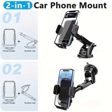 Car Phone Holder Dashboard Windshield Phone Mount Universal for iPhone Samsung