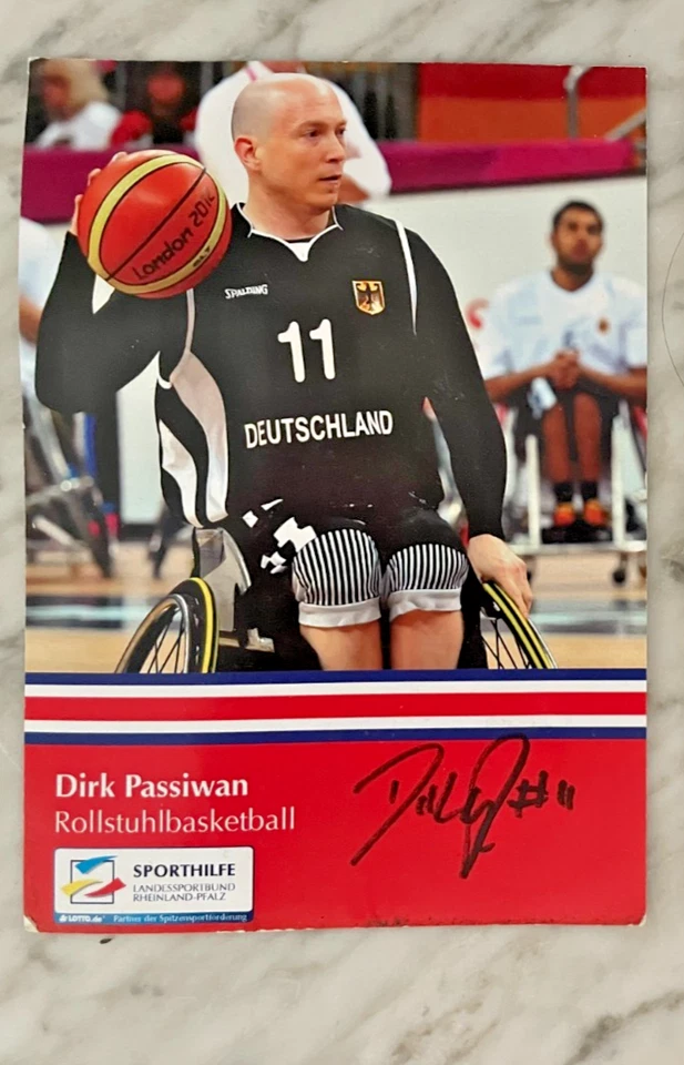 DIRK PASSIWAN Original Deutschland Autogramm Basketball Rollstuhl Fan Sport - Bild 1 von 1