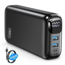 50000mAh Power Bank Portable Charger PD 22.5W Fast Charging Battery Pack