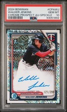 Walker Jenkins 2024 Bowman Chrome Auto Speckle Refractor  /299 PSA 10 CPA-WJ
