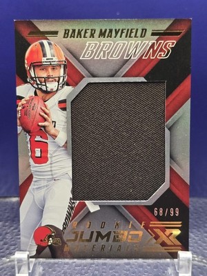2018 Panini XR - Rookie Jumbo Materials Baker Mayfield #RJM-1 /99 (MEM, RC)