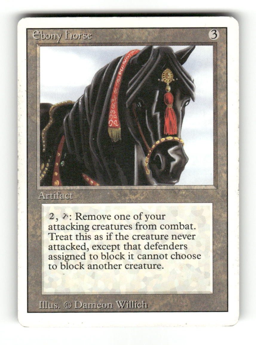 Ebony Horse Rare Revised Edition Magic: The Gathering Near Mint