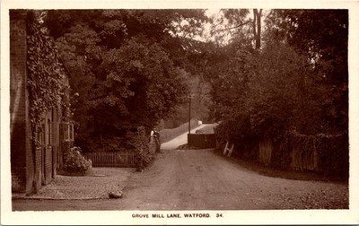 WATFORD HERTFORDSHIRE GROVE MILL LANE ECHTFOTO VINTAGE POSTKARTE