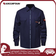ARCCAPTAIN Lightweight Welding Coat 9.5oz Flame Resistant Cotton Welding Jacket