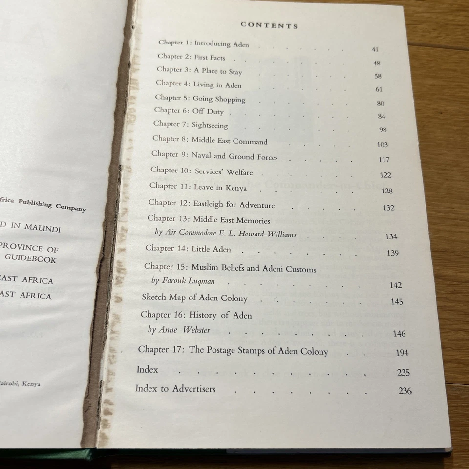 Vintage collectible book Welcome To Aden A Services Guidebook 1961 Hardcover  - Image 4 of 4