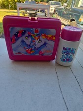 Lisa Frank 90s Vintage Unicorn Plastic Lunch Box With  Thermos Wowza