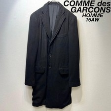 Abrigo Chester 15AW Comme des Garçons HOMME diseño fieltro lana negro usado Japón