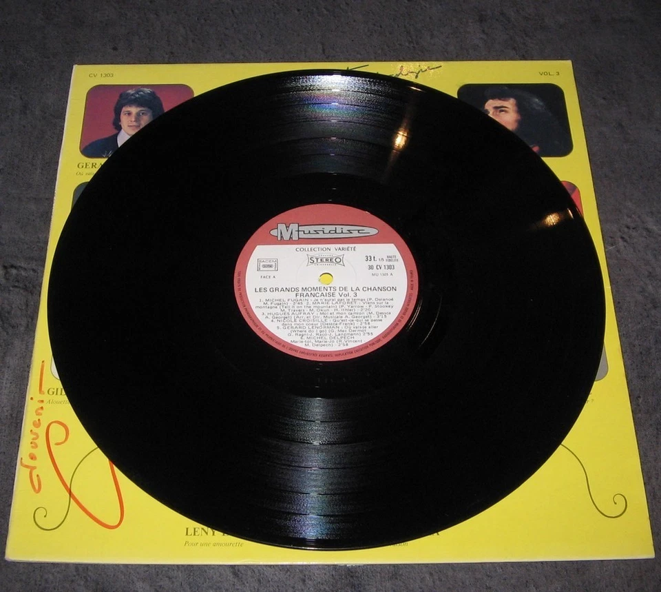disque vinyle 33T variété française avec nombreux autographes-  70's - TBE+ - Photo 3/4