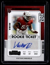 2021 Panini Contenders Rookie Ticket Auto Victor Dimukeje #242 B