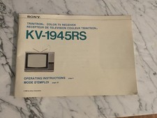 Original Sony Operating Instructions Trinitron TV KV-1945RS schematic diagram